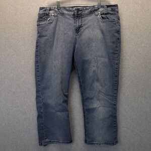 Hydraulic Jeans Womens 18 Cropped Flap 5-Pocket Stretch Flex Denim Blue